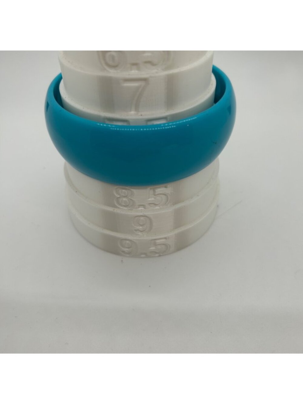 Vintage Turquoise Acrylic Set 2 Necklaces Bangle Bracelet Chunky Bead Statement - Picture 13 of 13